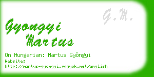 gyongyi martus business card